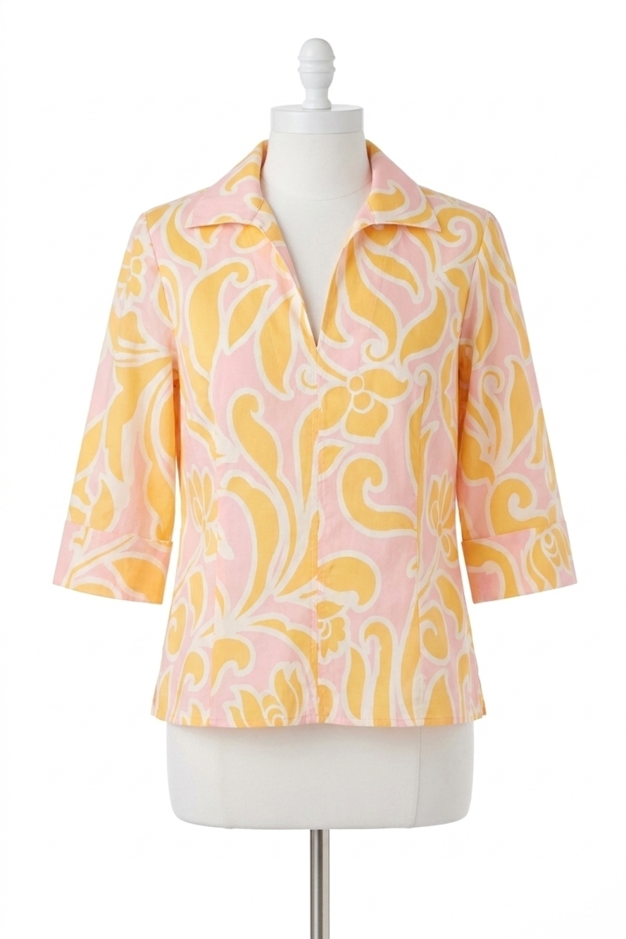 NEW FINLEY sunshine scroll swing top in orange